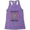 All I Want For Christmas Is Pizza Ugly Christmas For Light Racerback Tank