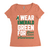 i wear emerald green for liver cancer awareness Women's Triblend Scoop T-shirt