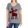 lumberjack reindeer Ladies Curvy T-Shirt