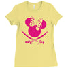 minnie mouse pirate Ladies Fitted T-Shirt