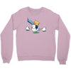mighty hero atop a chicken Crewneck Sweatshirt