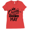 Queens Are Born In May Ladies Fitted T-Shirt