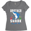 brother shark doo doo doo family matching Women's Triblend Scoop T-shirt