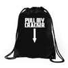 pull my cracker funny xmas christmas Drawstring Bags