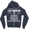 Leo Woman Zipper Hoodie