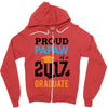 Class of 2017 Proud Papaw Graduation Zipper Hoodie