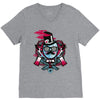 mr topstache vs jthree V-Neck Tee