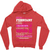 quens are born in february Zipper Hoodie