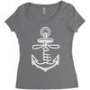 anchored faith (2) Women's Triblend Scoop T-shirt