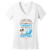 I Don't Need Therapy Need Surfing Women's V-Neck T-Shirt