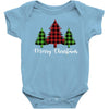 lumberjack tree merry christmas Baby Bodysuit
