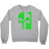 mad engine marvel brand punisher scar glow in the dark Crewneck Sweatshirt