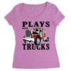 plays with trucks family matching Women's Triblend Scoop T-shirt