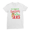 pizza christmas humor Ladies Fitted T-Shirt