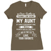 Dear Auntie, Thanks For Being My Aunt Ladies Fitted T-Shirt