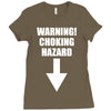 warning choking hazard printed Ladies Fitted T-Shirt
