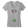 Mommy Dead Battery Women's V-Neck T-Shirt