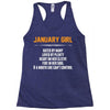 January Girl Hated By Many Racerback Tank