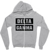 Delta Gamma Black Zipper Hoodie