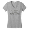 my brain is 85% movie quotes Women's V-Neck T-Shirt