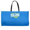may the mass times force acceleration be with you funny Weekender Totes