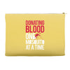 donating blood one mosquito funny Accessory Pouches