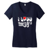 i love the 90's  musik dj fun Women's V-Neck T-Shirt