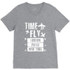 TIME TO FLY TO LONDON PARIS NEW YORK V-Neck Tee