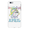 unicorns are born in april cute unicorn iPhone 6 Plus/6s Plus Case