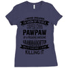 Super Cool Pawpaw Of A Freaking Awesome Grandson Ladies Fitted T-Shirt
