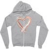 bacon heart Zipper Hoodie