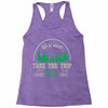 life is short take the trip buy the shoe Racerback Tank