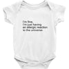 the oc allergic reaction Baby Bodysuit