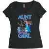 aunt of the birthday girl Women's Triblend Scoop T-shirt