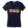 run from evil Women's V-Neck T-Shirt