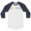 LGBT Heartbeat 3/4 Sleeve Shirt