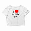 i love my train geek Crop Top