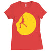 adrenaline addict rock climbing Ladies Fitted T-Shirt