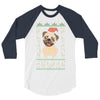 ugly sweater dog 3/4 Sleeve Shirt