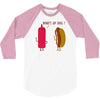 what up dog ketchup hot dog 3/4 Sleeve Shirt