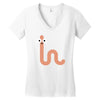 cacing bae senyum Women's V-Neck T-Shirt