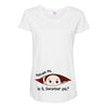 December Peeking Out Baby Girl Maternity Scoop Neck T-shirt