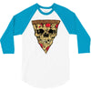 pizza skull 3/4 Sleeve Shirt