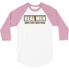 real men hunt for their food father's day hunting fishing funny 3/4 Sleeve Shirt