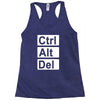 control alt delete Racerback Tank