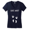 Guess What Baby Inside Pregnancy Announcement Women's V-Neck T-Shirt