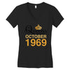 queens are born in october 1969 Women's V-Neck T-Shirt