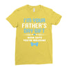 I'm Your Father's Day Gift Mom Says You're Welcome Baby Boy Ladies Fitted T-Shirt