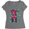 santa claus dabbing Women's Triblend Scoop T-shirt