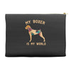 my boxer is my world Accessory Pouches